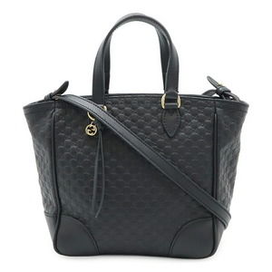GUCCI Micro Guccissima Handbag/Shoulder Bag in Black Leather (449241)